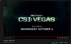 CSI: Vegas is back on October 6th